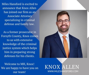 Social post inviting Knox Allen to the team